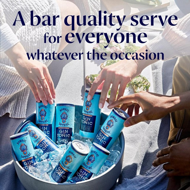 Bombay Sapphire gin and tonic premix cocktail 250ml - British product