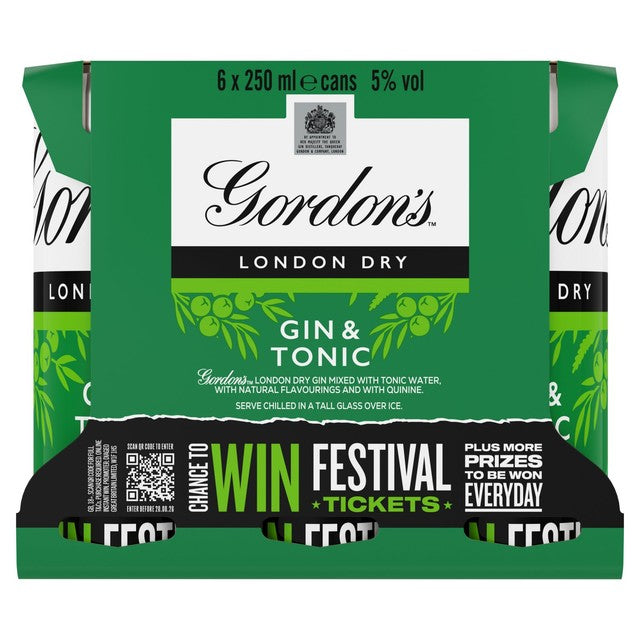 Gordon's Gin & Tonic premix 250ml can (British brand)