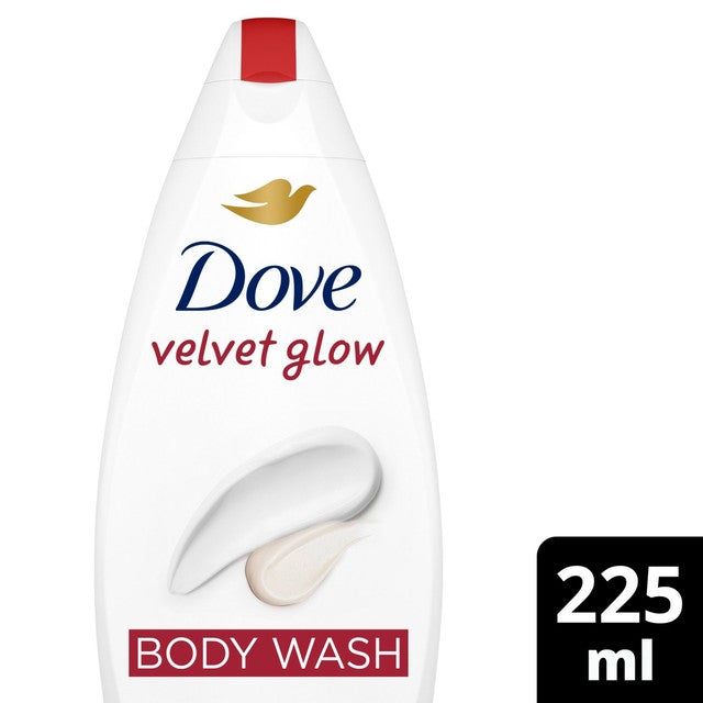 Dove Velvet Glow body wash 225ml - British product