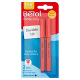 Berol Handwriting Pens Blue Ink Washable 2 Pack - British product