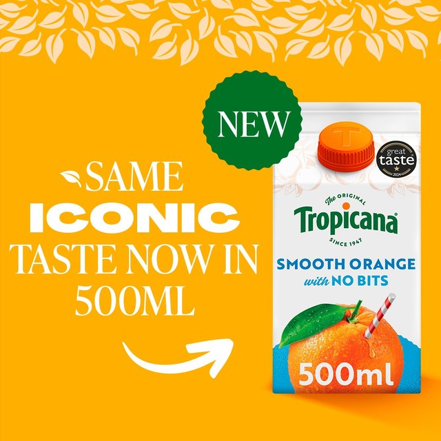 Tropicana Orange Smooth orange juice 500ml (British brand)