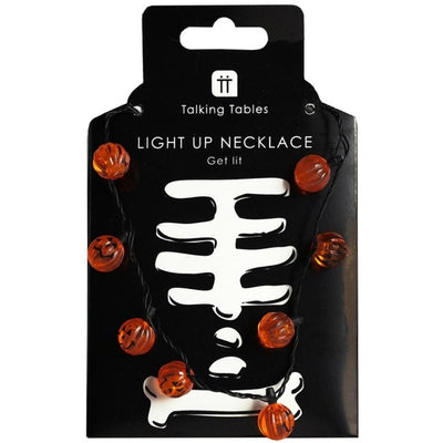 M&S Talking Tables Pumpkin LED Necklace Halloween Decoration- Buy online at McGrocer