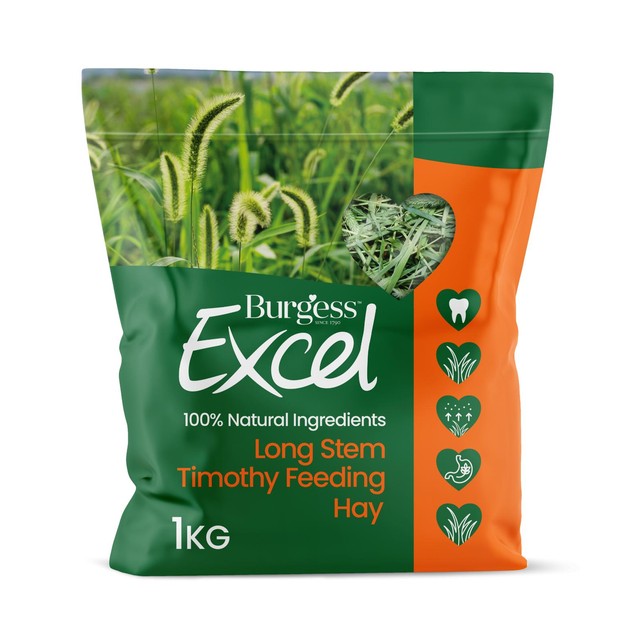 Burgess long stem feeding hay 1kg - British product
