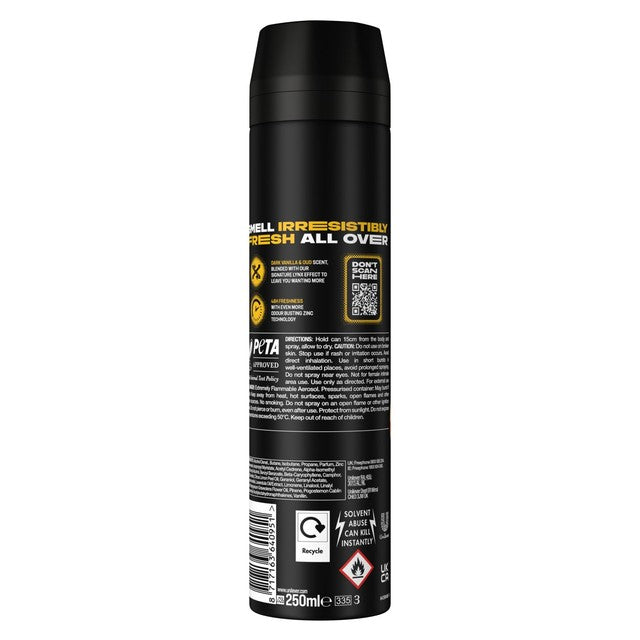 Lynx Gold deodorant body spray 250ml, UK version