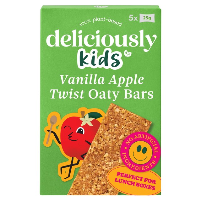 Deliciously Ella Vanilla Apple Twist Oaty Bars 5 x 25g - British product