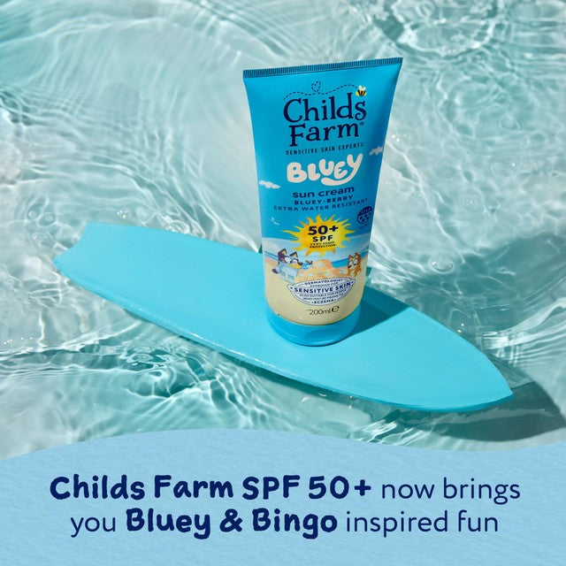 Childs Farm Bluey SPF50+ sun cream, UK version