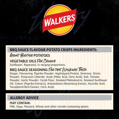 Walkers BBQ Sauce Flavour Potato Crisps Multipack