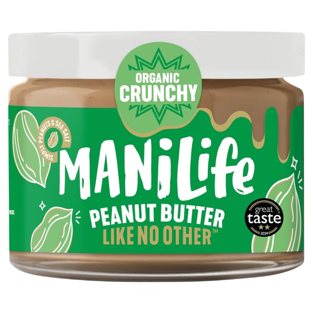ManiLife organic crunchy peanut butter (British brand)