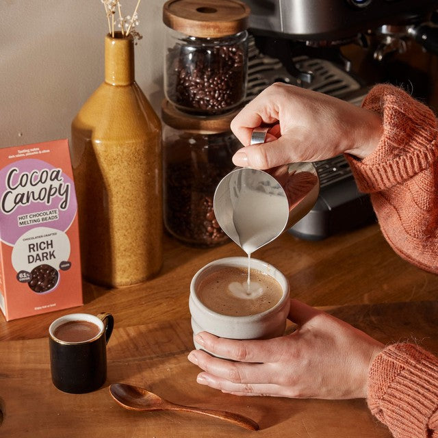 Cocoa Canopy Rich Dark hot chocolate beads 225g - British product