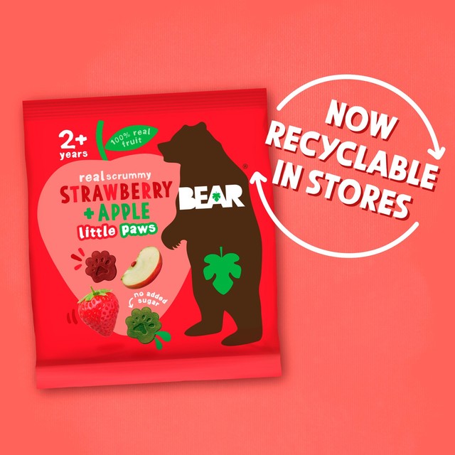 Bear Paws Apple Blackcurrant fruit snacks multipack - British product