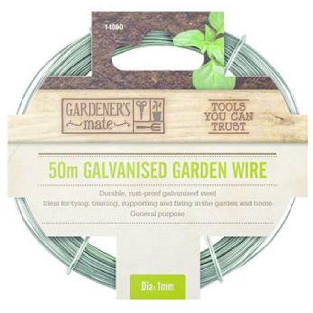 Gardener's Mate galvanised wire 1.0mm 50m, UK version