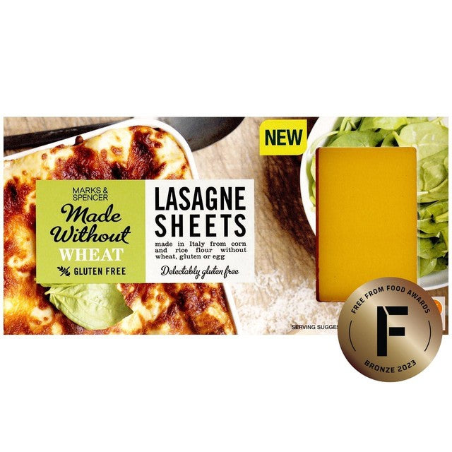 M&S gluten-free lasagne sheets 250g, imported from the UK