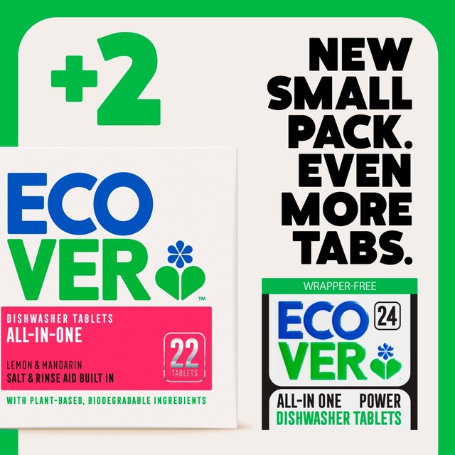 Ecover All-In-One Power dishwasher tablets 24 tablets - British product