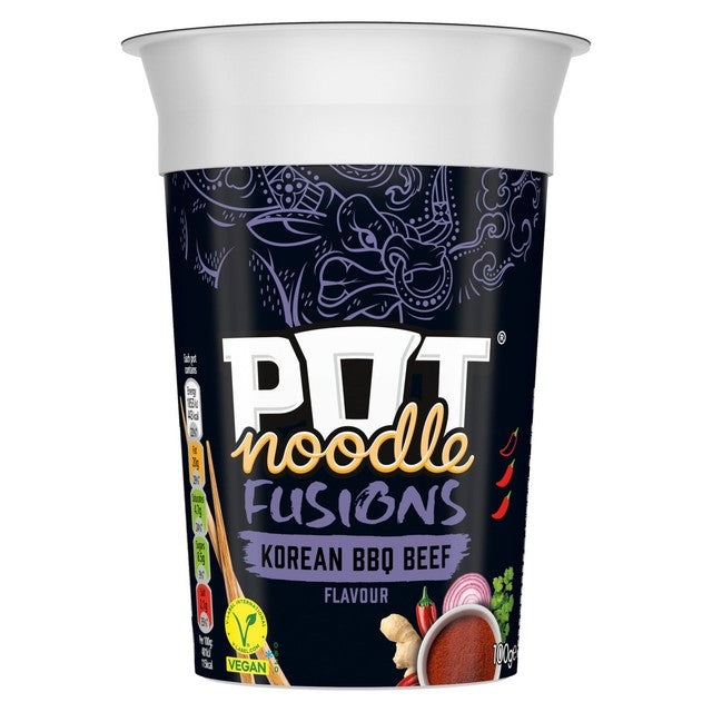 Pot Noodle Korean BBQ Beef instant noodle pot 100g, imported from the UK
