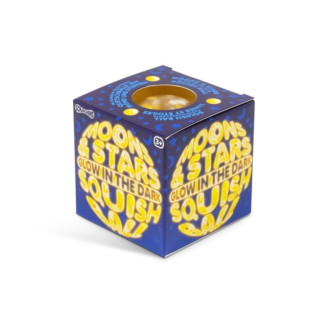 Tobar glow squish ball with moon and star design 6cm (British brand)