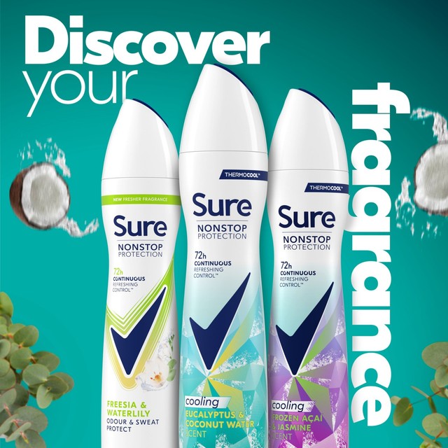 Sure antiperspirant deodorant eucalyptus and coconut - British product