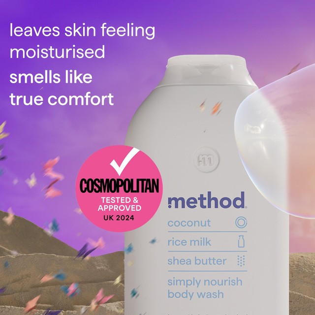 Method Simply Nourish body wash 532ml, imported from the UK