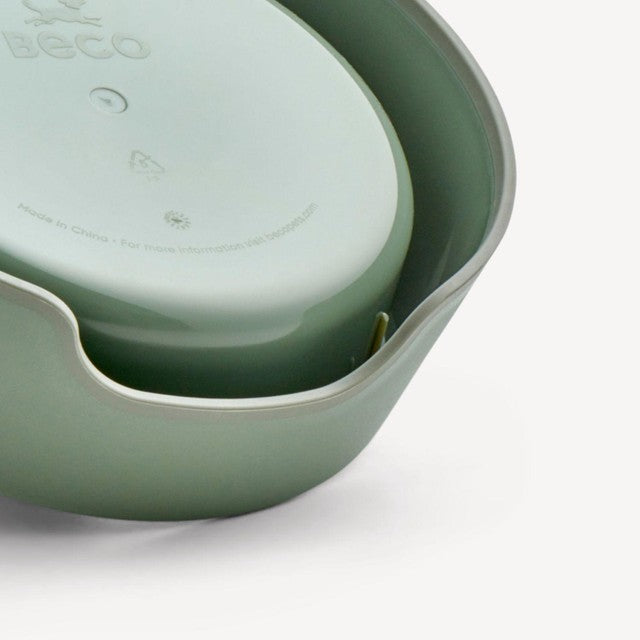 Beco Steady cat bowl olive green, UK version