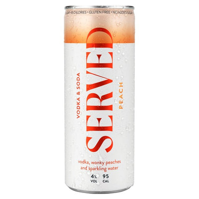 M&S Served Peach Hard Seltzer Alcoholic Sparkling Water 250ml- Buy online at McGrocer