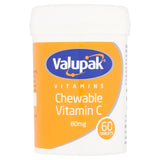 Valupak chewable vitamin C tablets orange flavour 60 tablets (British brand)