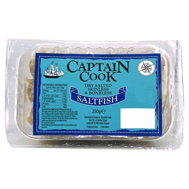 Captain Cook salted fish tray 250g, imported from the UK