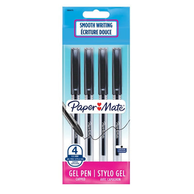 M&S Paper Mate Jiffy Gel Pouch Black Gel Pens 4 Pack- Buy online at McGrocer
