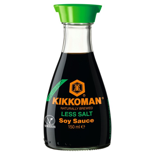 Kikkoman less salt soy sauce 43% reduced salt 150ml, UK version