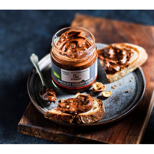 M&S high protein chocolate hazelnut spread 200g, imported from the UK