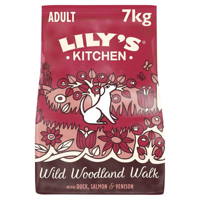 M&S Lily's Kitchen Duck, Salmon & Venison Wild Woodland Walk Adult Dry Dog Food 7kg- Buy online at McGrocer
