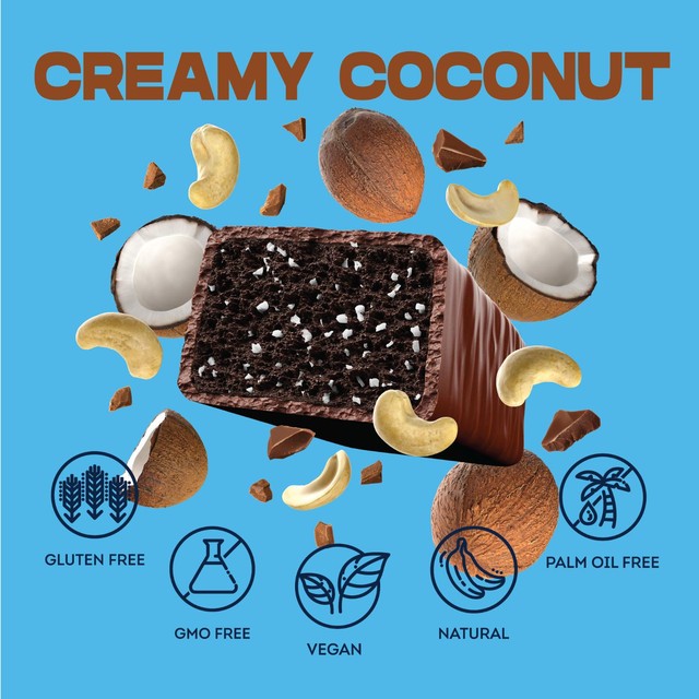 Vive vegan chocolate brownie coconut cashew 40g (British brand)