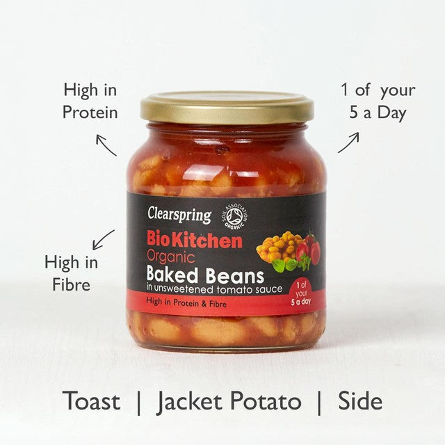 Clearspring Organic Baked Beans unsweetened 350g - British product