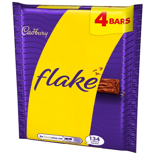 Cadbury Flake milk chocolate bar multipack 4 x 25.5g - British product