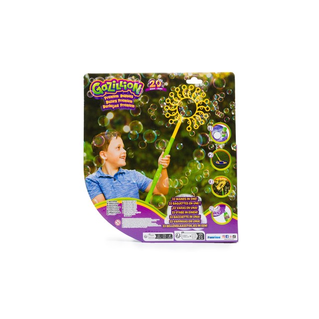 Gazillion bubble wand with 2x 8oz bottles, UK version