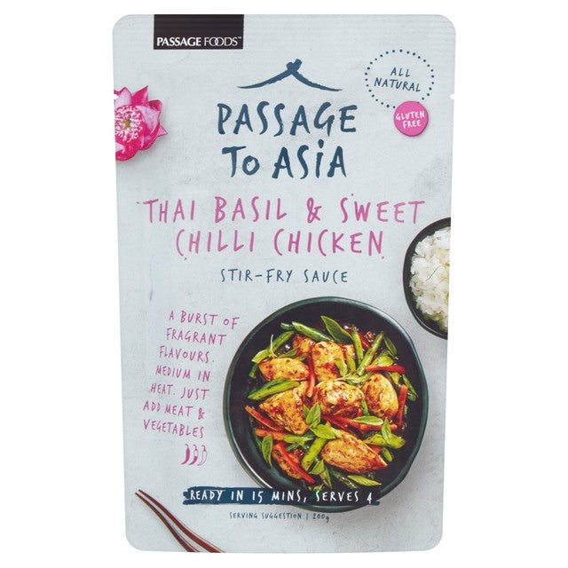 Passage to Asia Thai basil sweet chilli stir fry sauce (British brand)