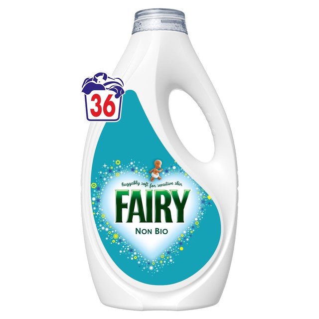 Fairy Non Bio washing liquid for sensitive skin 36 washes - British product