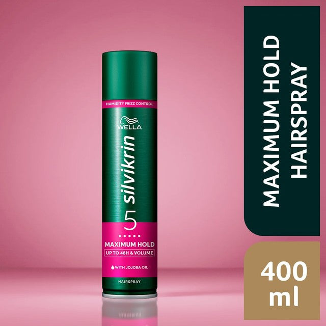 Silvikrin maximum hold hairspray 400ml (British brand)