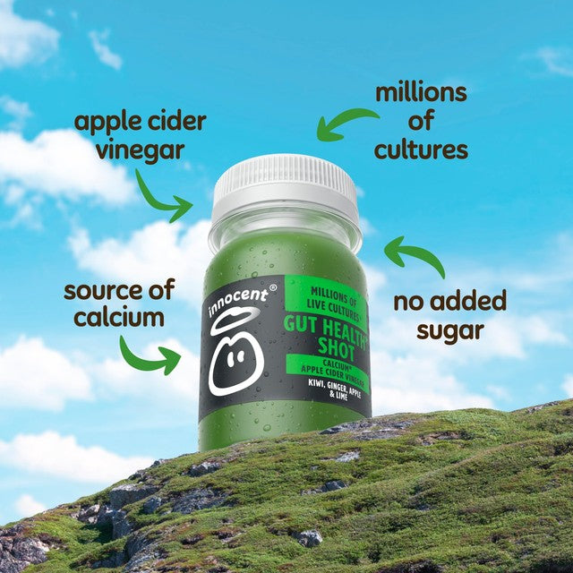 Innocent gut health kiwi ginger apple & lime shot 80ml, UK version
