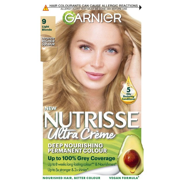 Garnier Nutrisse Blonde Aphrodite 9 Light Blonde hair dye, UK version
