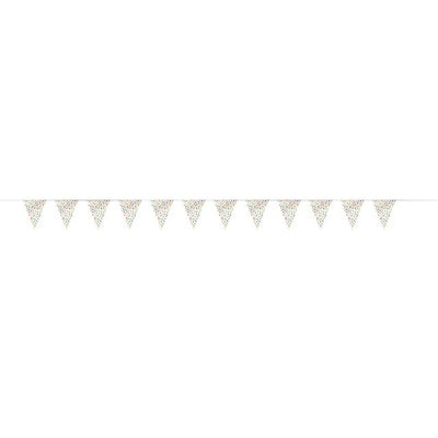 M&S Unique Party Rainbow Polka Dot Flag Banner Party Decoration 12ft- Buy online at McGrocer