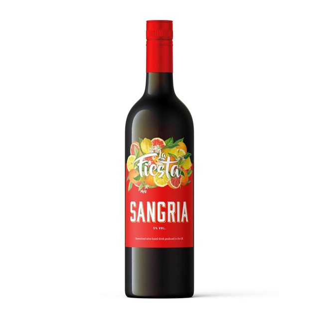 La Fiesta Sangria orange and clementine flavoured wine 75cl, UK version