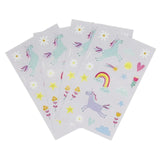 Unique Party unicorn sticker sheets 4 per pack (British brand)