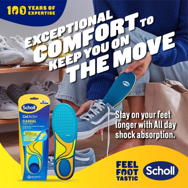 Scholl Gel Activ Casual Insoles Small (British brand)