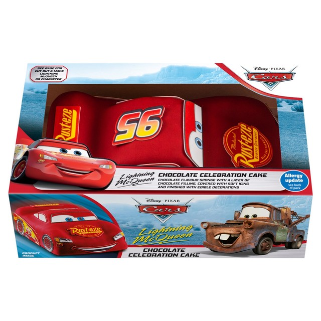 Finsbury Food Group Disney Cars Lightning McQueen chocolate cake 975g - British product
