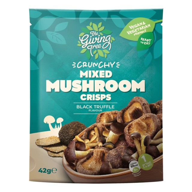 Giving Tree mixed mushrooms with black truffle snack 42g, UK version