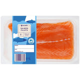 Ocado salmon skinless mid tail fillets 240g, imported from the UK