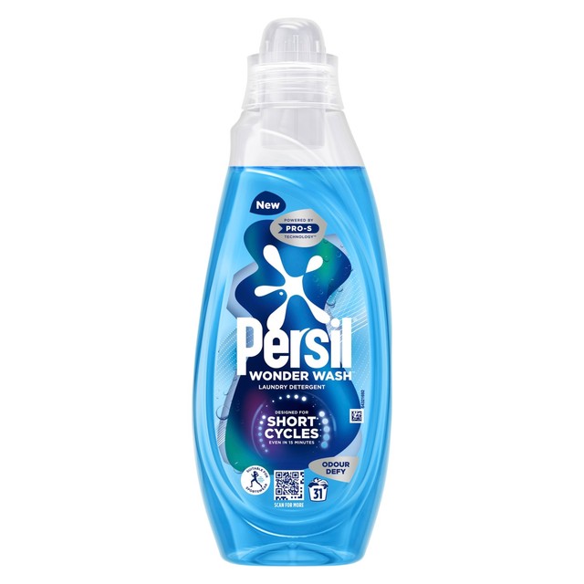 Persil Wonder Wash Odour Defy Bio Liquid Laundry Detergent 837ml, imported from the UK