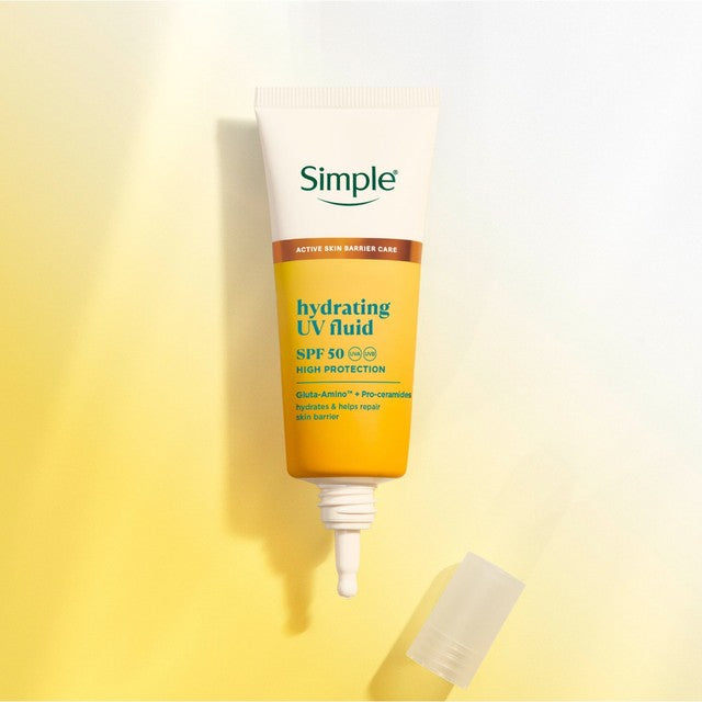 Simple hydrating UV fluid SPF50 moisturiser 40ml (British brand)