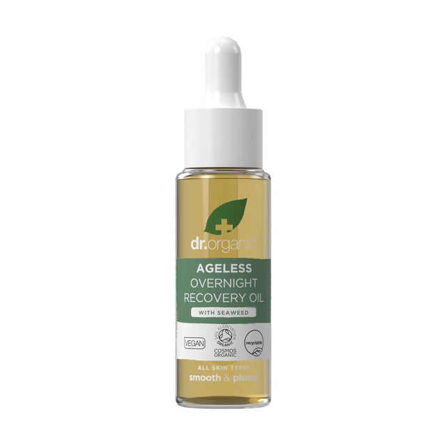 Dr Organic Ageless with Seaweed Overnight Recovery Oil 30ml - British product