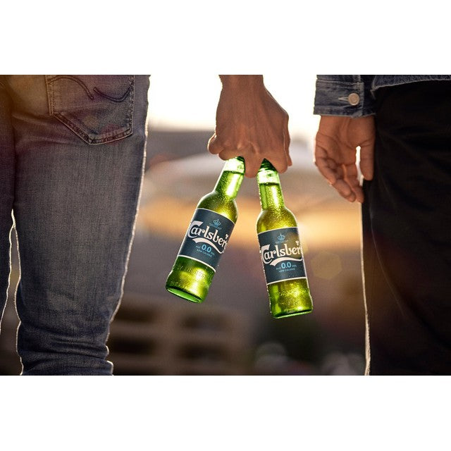 Carlsberg Alcohol Free Lager Beer 4 x 330ml bottles - British product