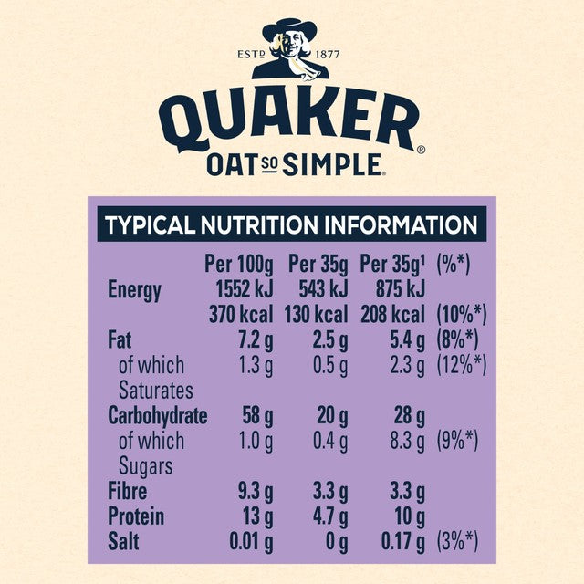 Quaker Gluten Free Original Porridge Sachets 10 sachets, imported from the UK